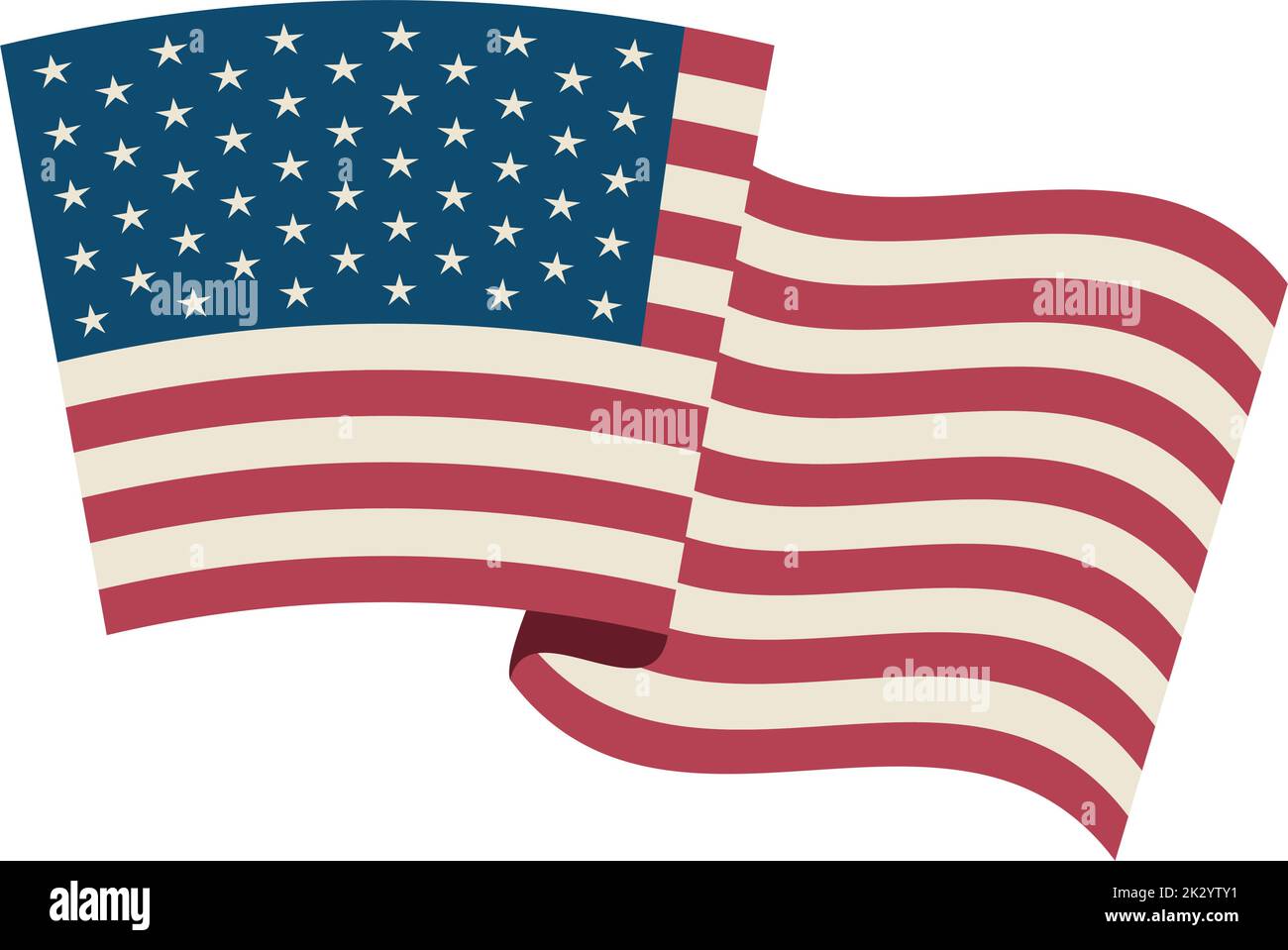 usa flag waving Stock Vector Image & Art - Alamy