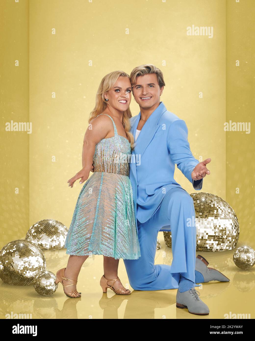 For use in UK, Ireland or Benelux countries only Undated BBC handout photo of Ellie Simmonds and Nikita Kuzmin who will dance together in Strictly Come Dancing 2022. Issue date: Friday September 23, 2022. See PA story Showbiz Strictly. Photo credit should read: Ray Burmiston/BBC/PA Wire NOTE TO EDITORS: Not for use more than 21 days after issue. You may use this picture without charge only for the purpose of publicising or reporting on current BBC programming, personnel or other BBC output or activity within 21 days of issue. Any use after that time MUST be cleared through BBC Picture Publicit Stock Photo