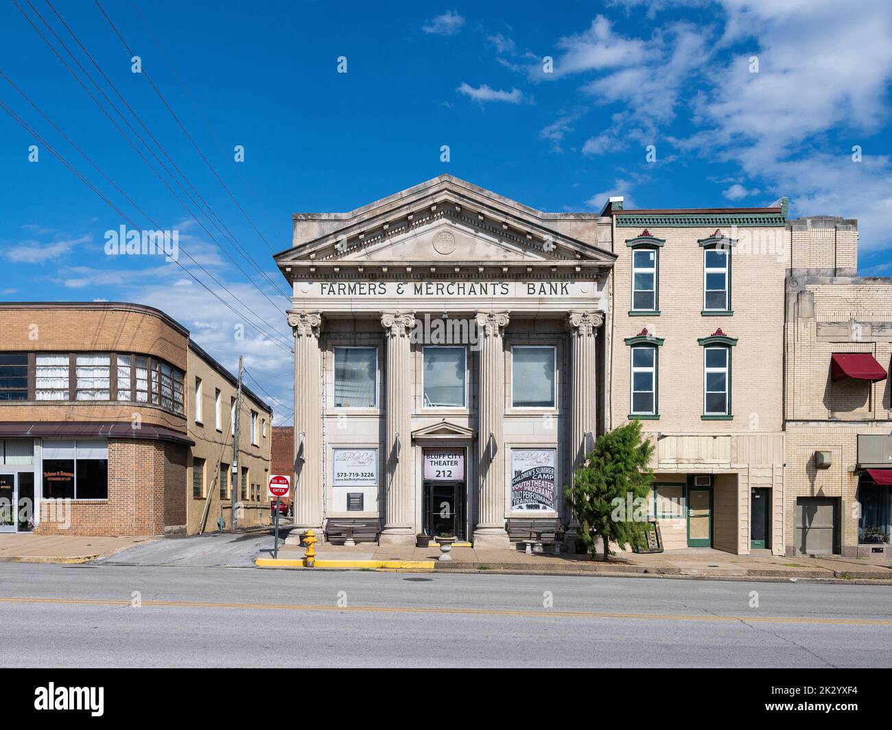 Commercial buildings in downtown Hannibal Stock Photo