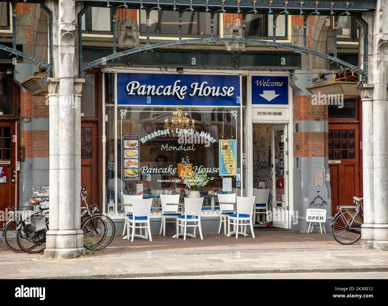 Pancake House on an Amsterdam street Stock Photo