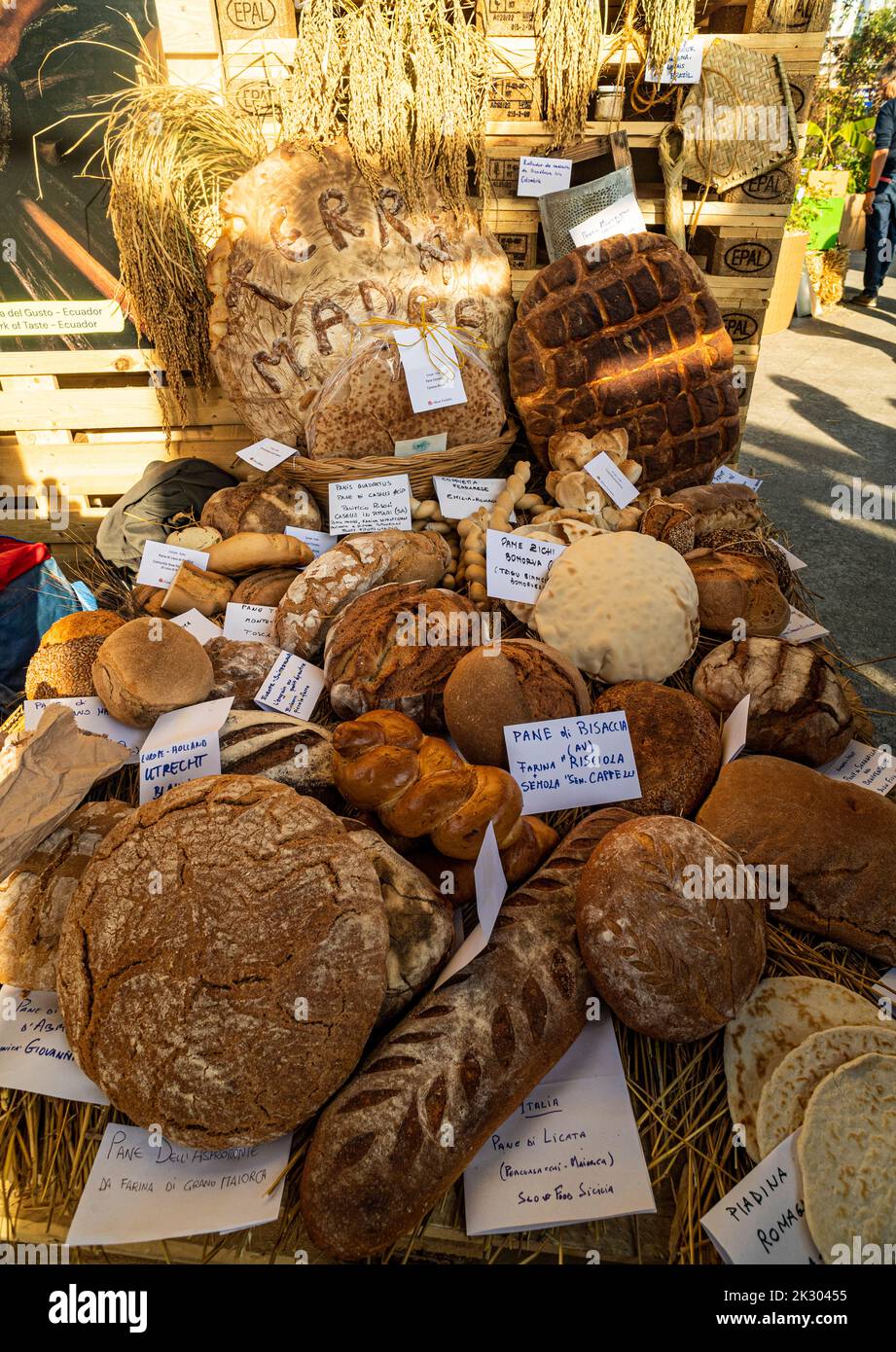 Italy. 23rd Sep, 2022. Italy Turin Parco Dora  'Terra Madre - Salone del Gusto 2022' - Bread Credit: Realy Easy Star/Alamy Live News Stock Photo