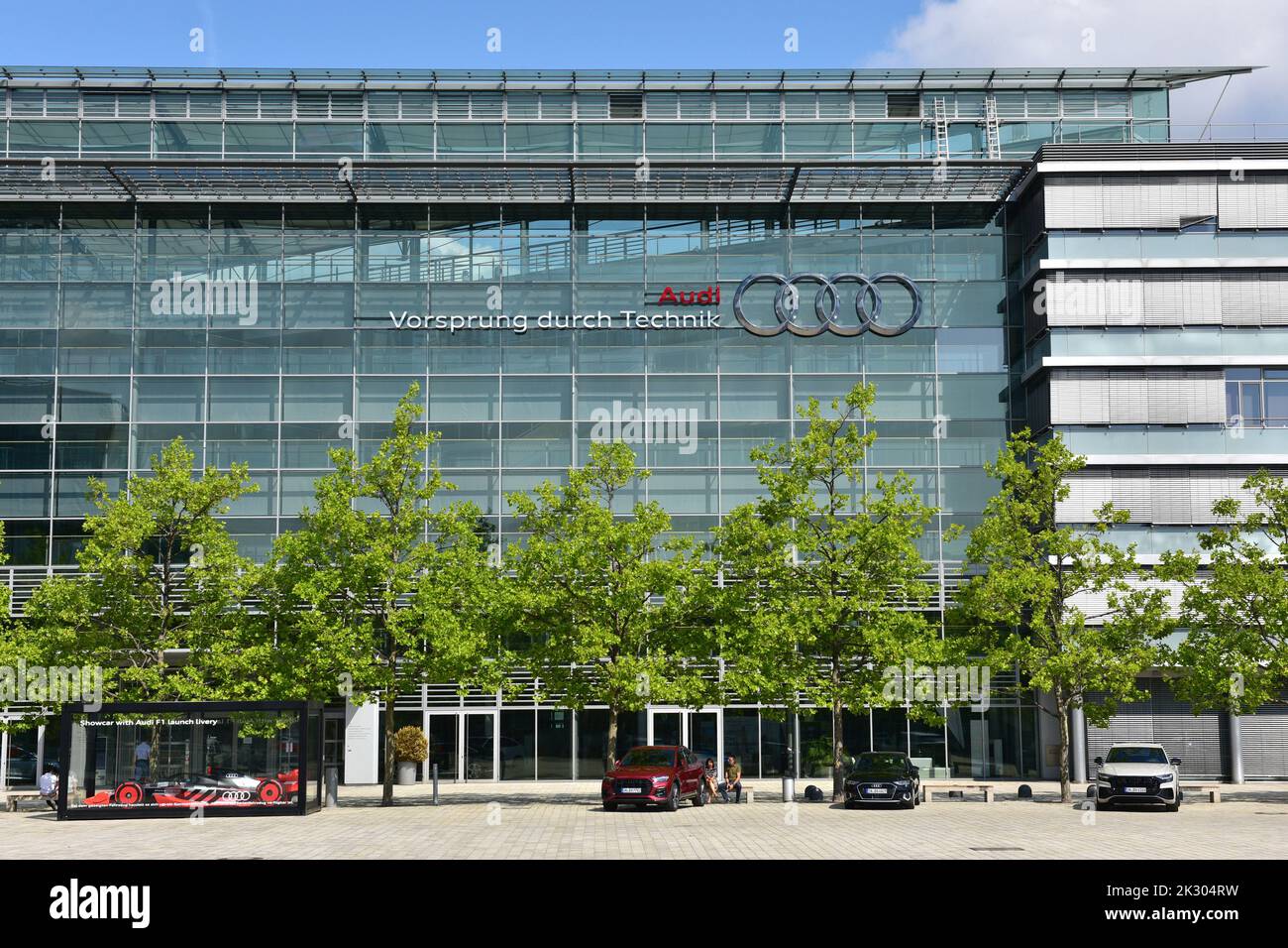 Audi factory at the headquarters in Ingolstadt, Bavaria Stock Photo