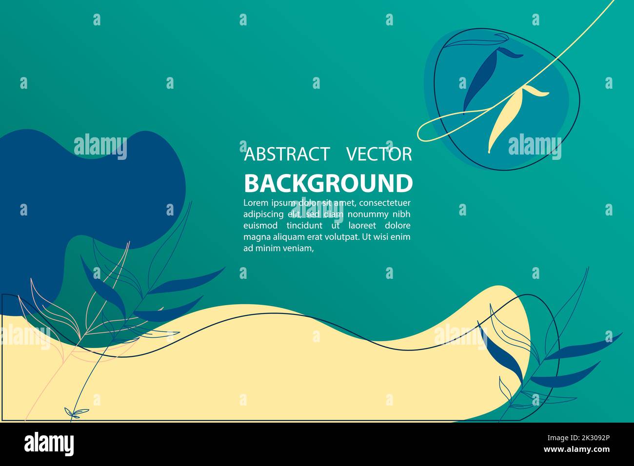 An illustration of abstract artistic background with editable texts ...