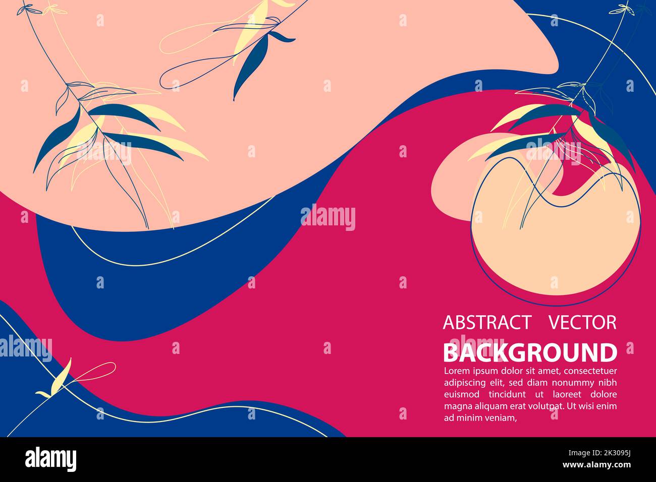 An illustration of abstract artistic background with editable texts ...