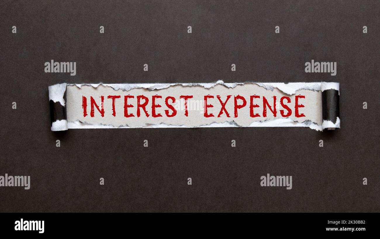 Handwriting text Interest Expense. Business idea cost of debt that has occurred during a period of time Typing Program Code Script, Abstract Downloadi Stock Photo