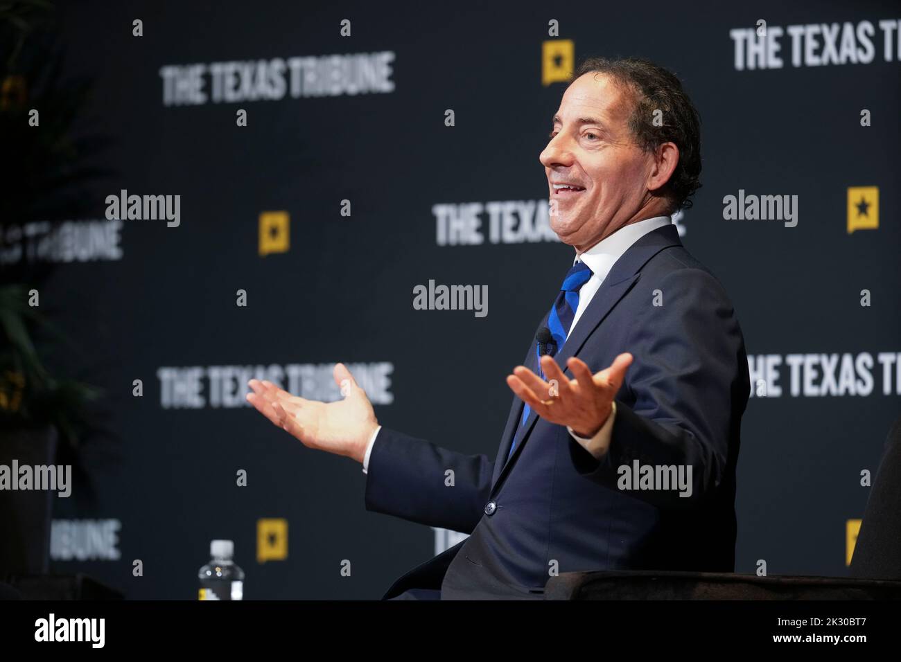Austin, USA. 23rd Sep, 2022: U.S. Representative JAMIE RASKIN, D-Maryland, talks about his role on the January 6th Committee and what revelations are in store when its report is issued later this fall. Raskin talked at a session of the Texas Tribune Festival in downtown Austin. ©Bob Daemmrich Stock Photo