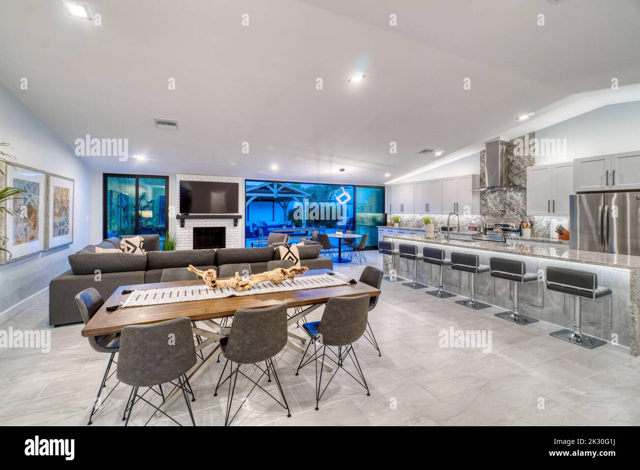 A white kitchen Stock Photo