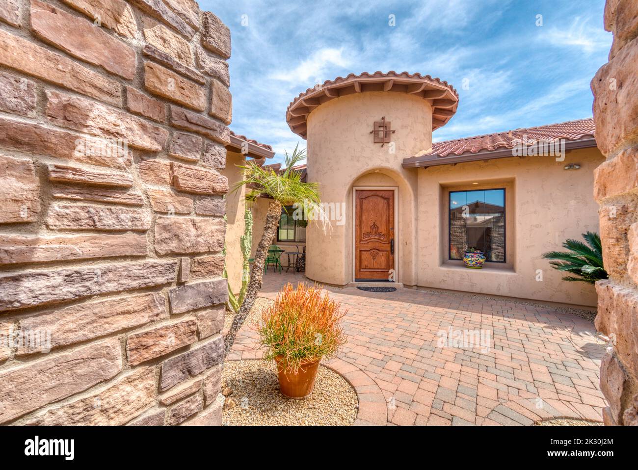A Spanish southwestern home in arizona Stock Photo