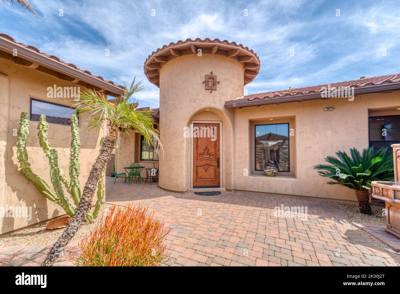 A Spanish southwestern home in arizona Stock Photo