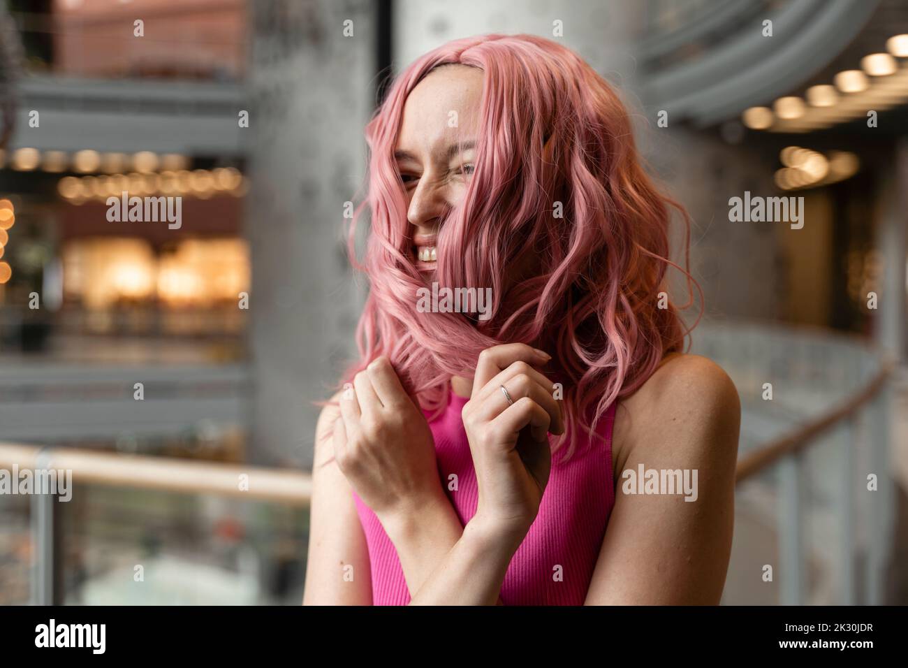 Pink dyed hair hi-res stock photography and images - Alamy