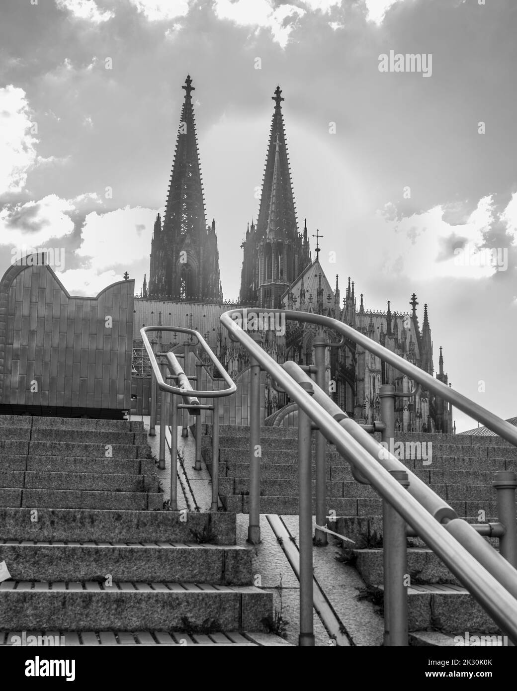 Germany, North Rhine-Westphalia, Cologne, Steps in front of Cologne Cathedral Stock Photo