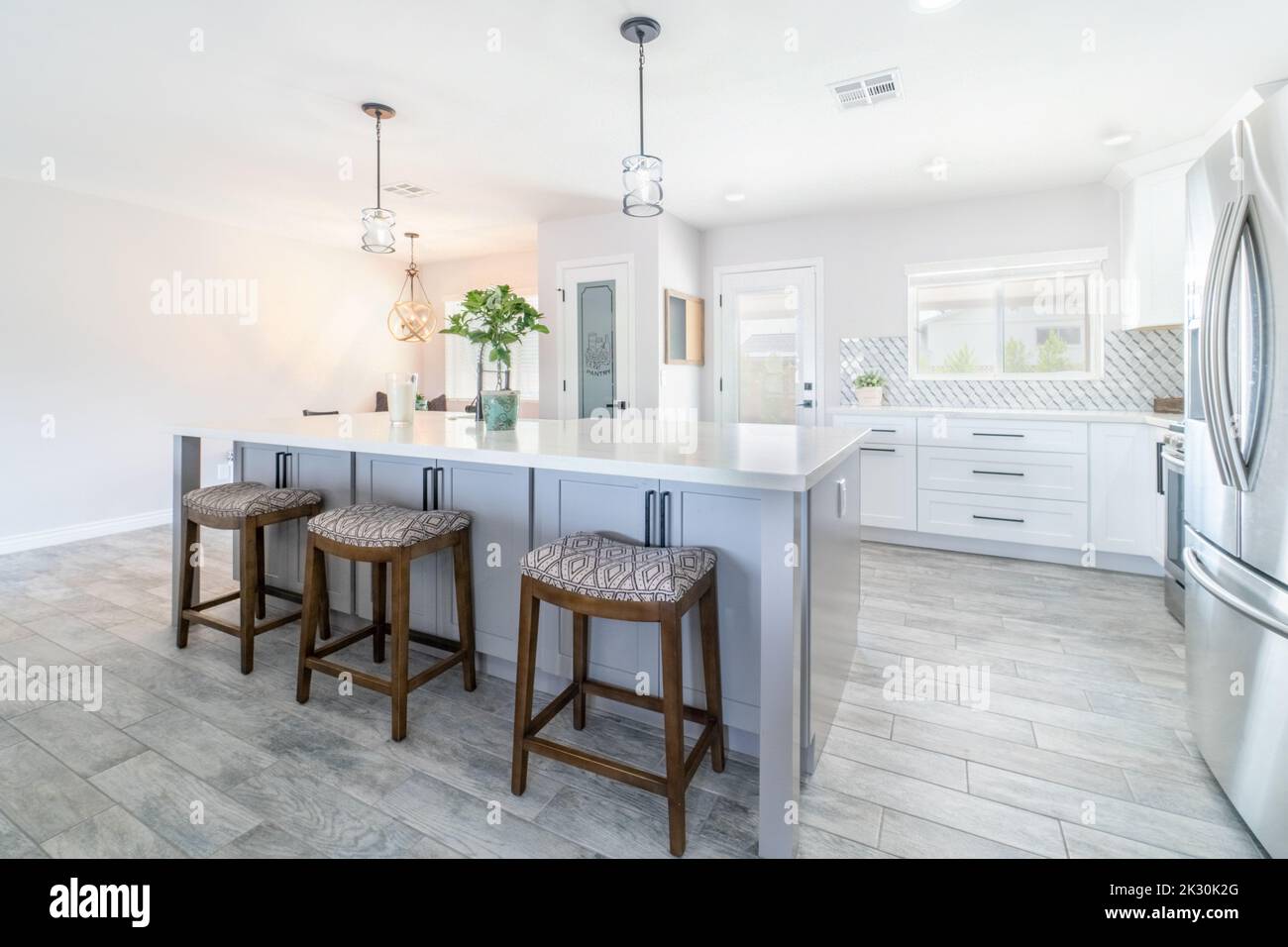 A white kitchen Stock Photo