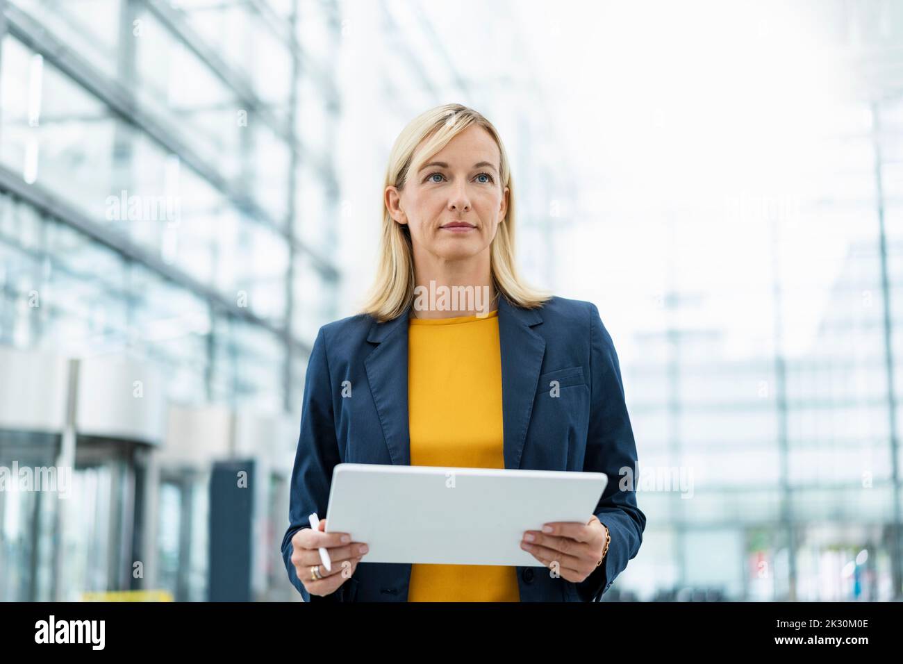 Mature woman outdoors pen hi-res stock photography and images - Alamy