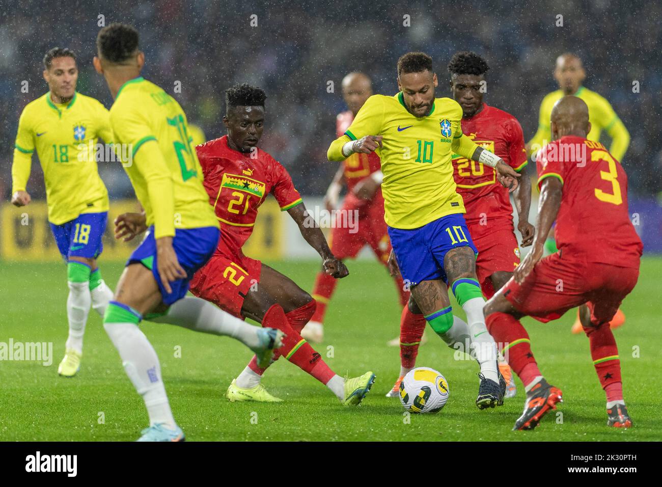 Le Havre, France. 23rd Sep, 2022. Le Havre, France, Sep 23rd 2022: Neymar from Brazil and during a friendly between Brazil and Ghana held at the Oceane Stadium in Le Havre, France. ((6257)/SPP) Credit: SPP Sport Press Photo. /Alamy Live News Stock Photo