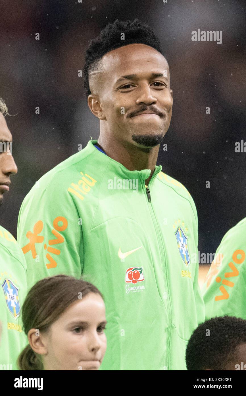 Le Havre, France. 24th Sep, 2022. Eder Militao of Brazil during the International Friendly match between Brazil and Ghana at Stade Oceane, on September 23, 2022 in Le Havre, France. Photo by David Niviere/ABACAPRESS.COM Credit: Abaca Press/Alamy Live News Stock Photo