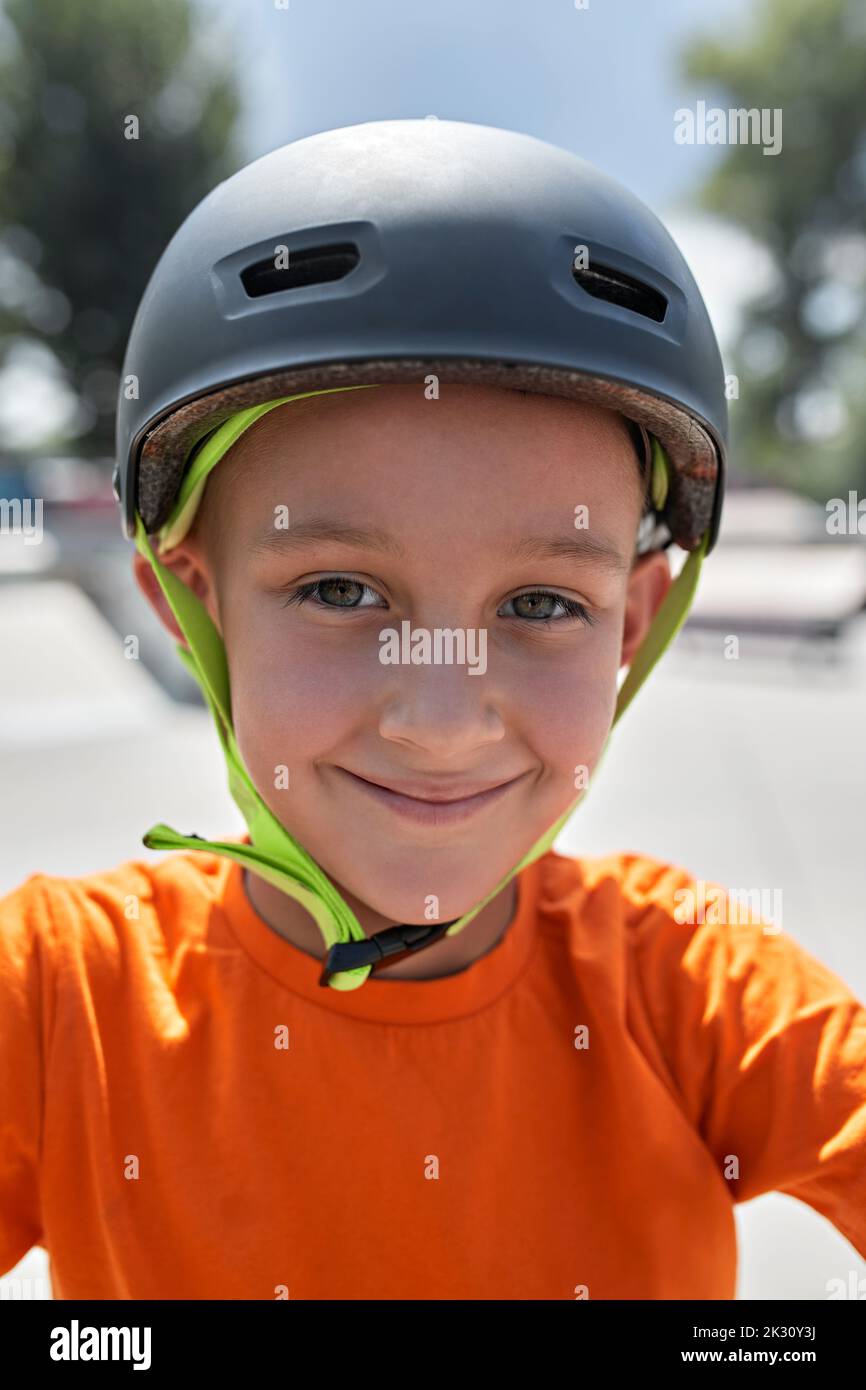 Boy wearing safety helmet hi-res stock photography and images - Alamy
