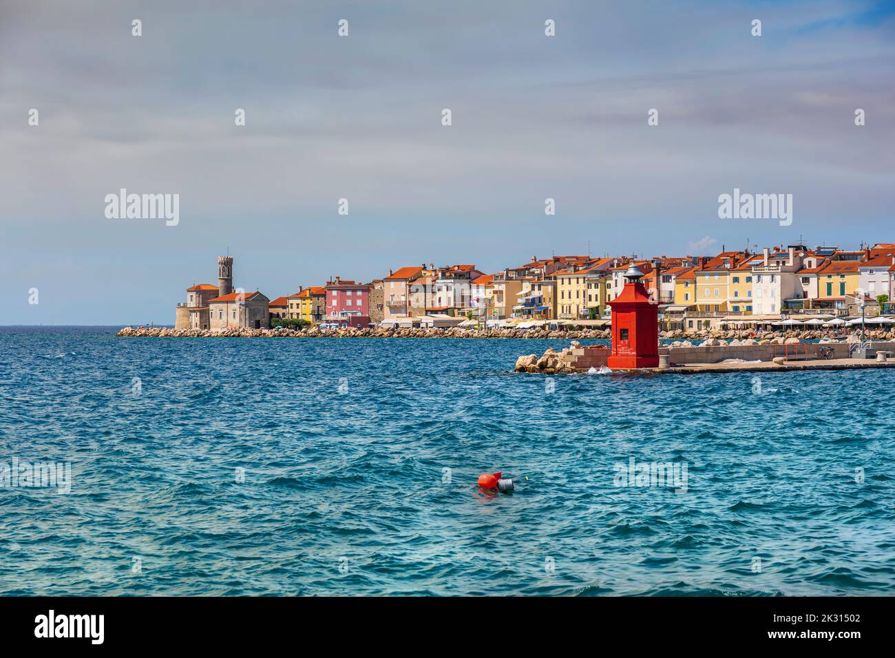 Slovenia, Piran, Town on Adriatic coast in summer Stock Photo
