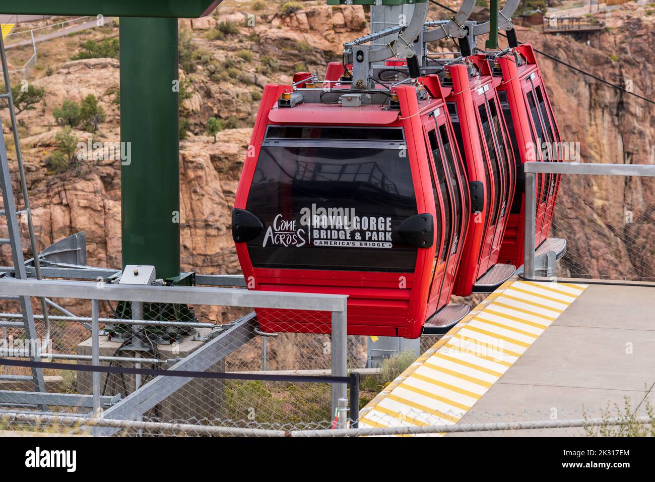 Aerial Gondola Ride in Royal Colorado Stock Photo Alamy