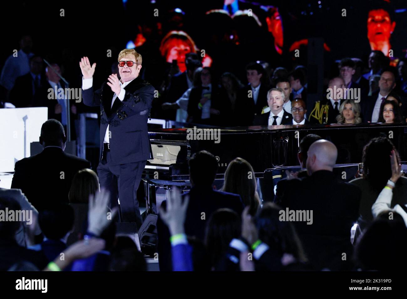British rocker Elton John performs at the White House in Washington, U.S., September 23, 2022. REUTERS/Evelyn Hockstein Stock Photo