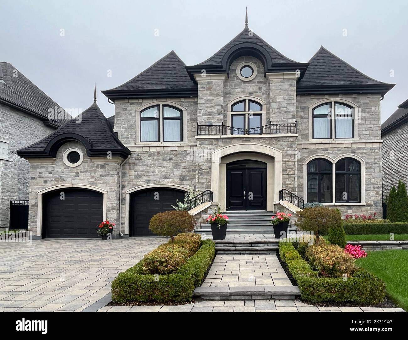 Luxury home Exterior, Quebec, Canada Stock Photo