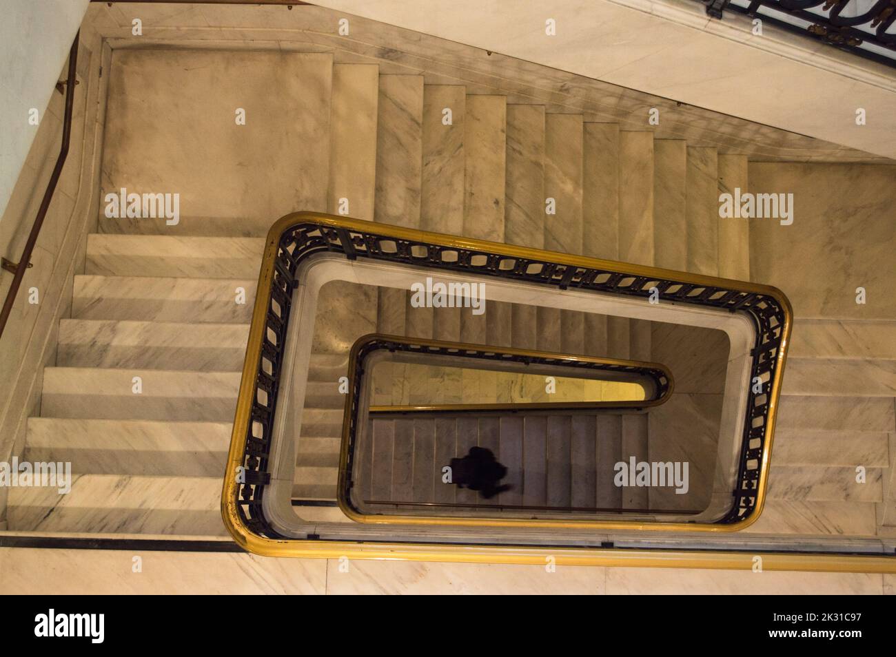 Leading Line Stair Case Stock Photo