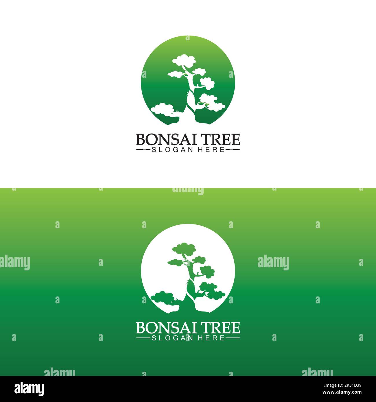 Bonsai logo design silhouette icon vector Stock Vector Image & Art Alamy