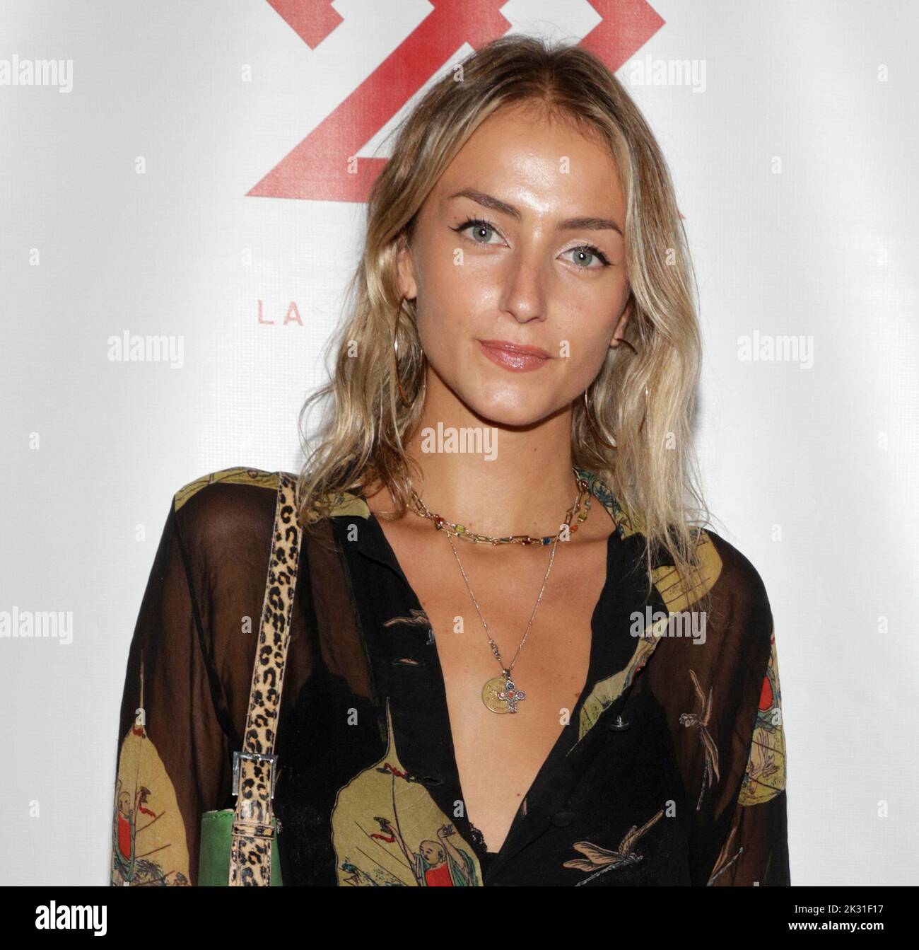 Los Angeles, CA - Sept 22, 2022 - Caroline D'Amore attends the red-carpet premiere of the “Anvil! The Story Of Anvil” at the Saban Theatre Stock Photo