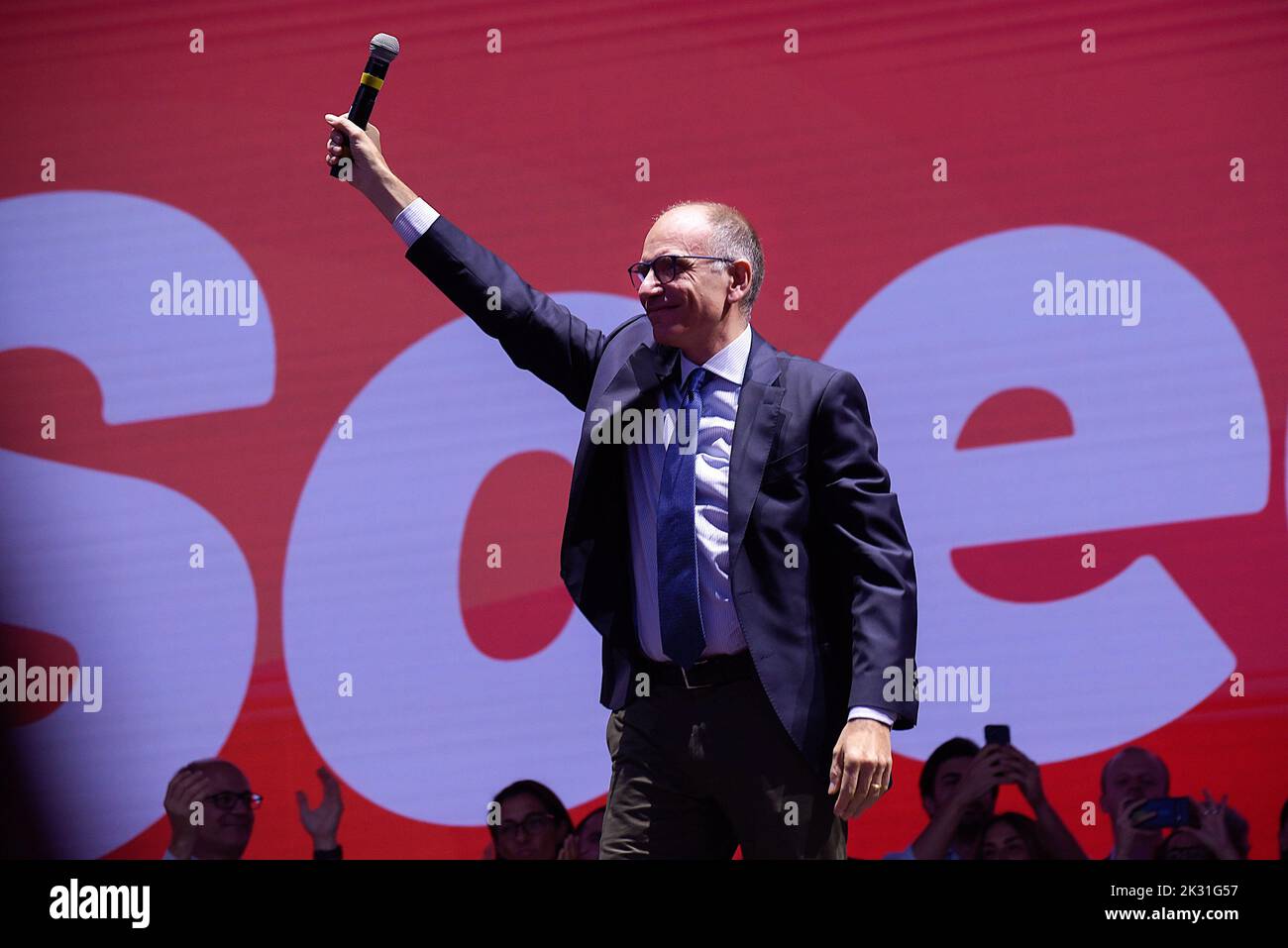 Rome Italy 23rd Sep 2022 Enrico Letta Leader Of The Democratic