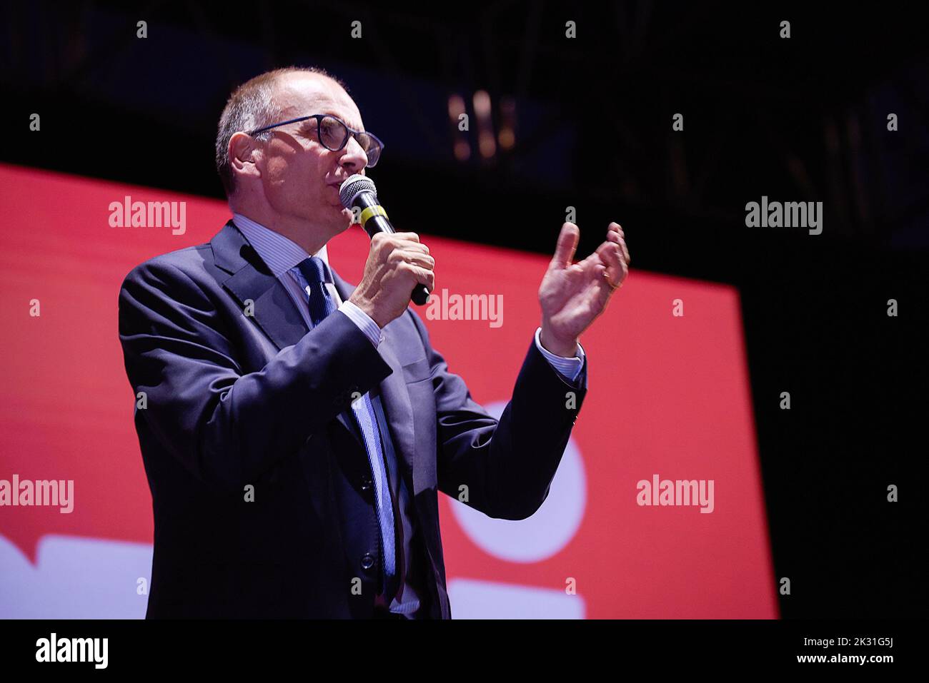 Rome Italy 23rd Sep 2022 Enrico Letta Leader Of The Democratic