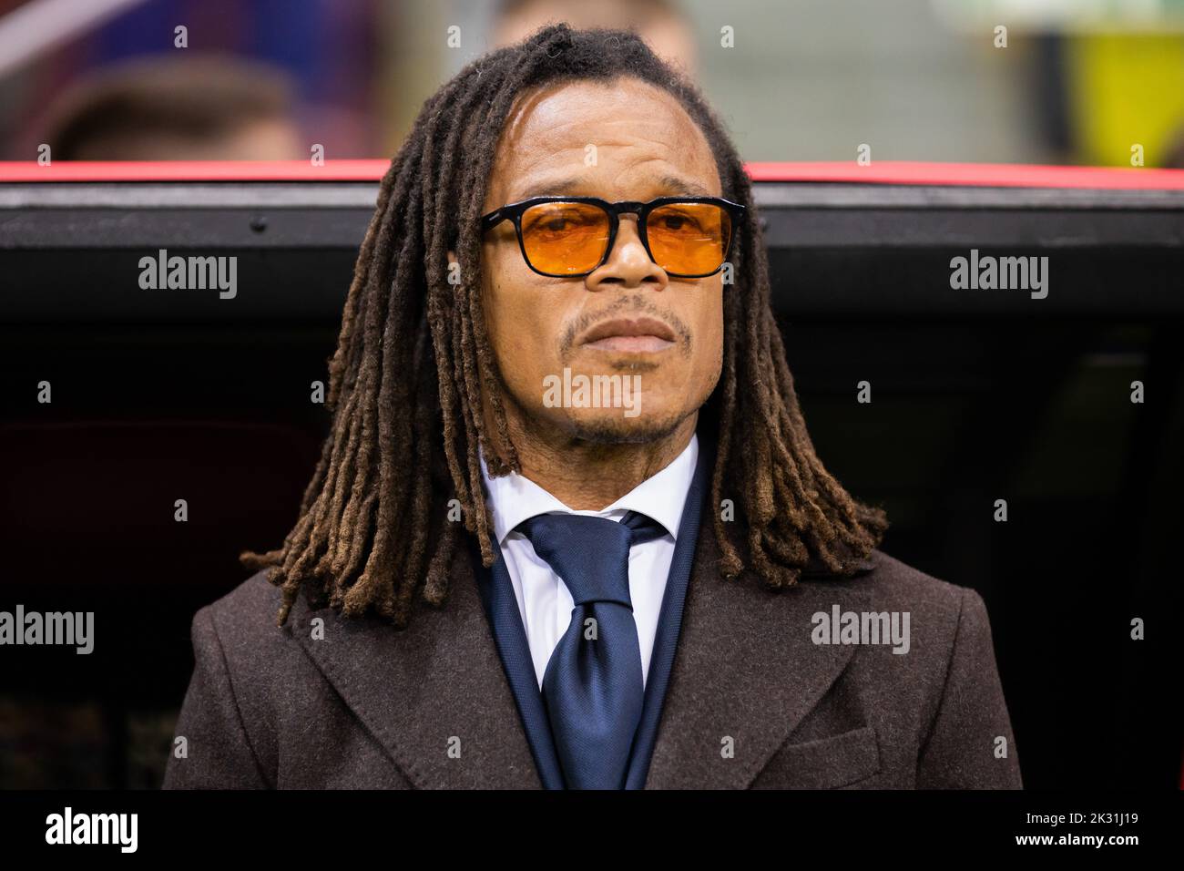 Warsaw, Poland. 22nd Sep, 2022. Edgar Davids assistant coach of Netherlands seen during the UEFA Nations League, League A Group 4 match between Poland and Netherlands at PGE National Stadium. Final score; Poland 0:2 Netherlands. (Photo by Mikolaj Barbanell/SOPA Images/Sipa USA) Credit: Sipa USA/Alamy Live News Stock Photo