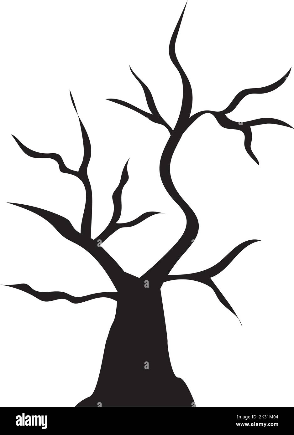 dry tree silhouette Stock Vector Image & Art - Alamy