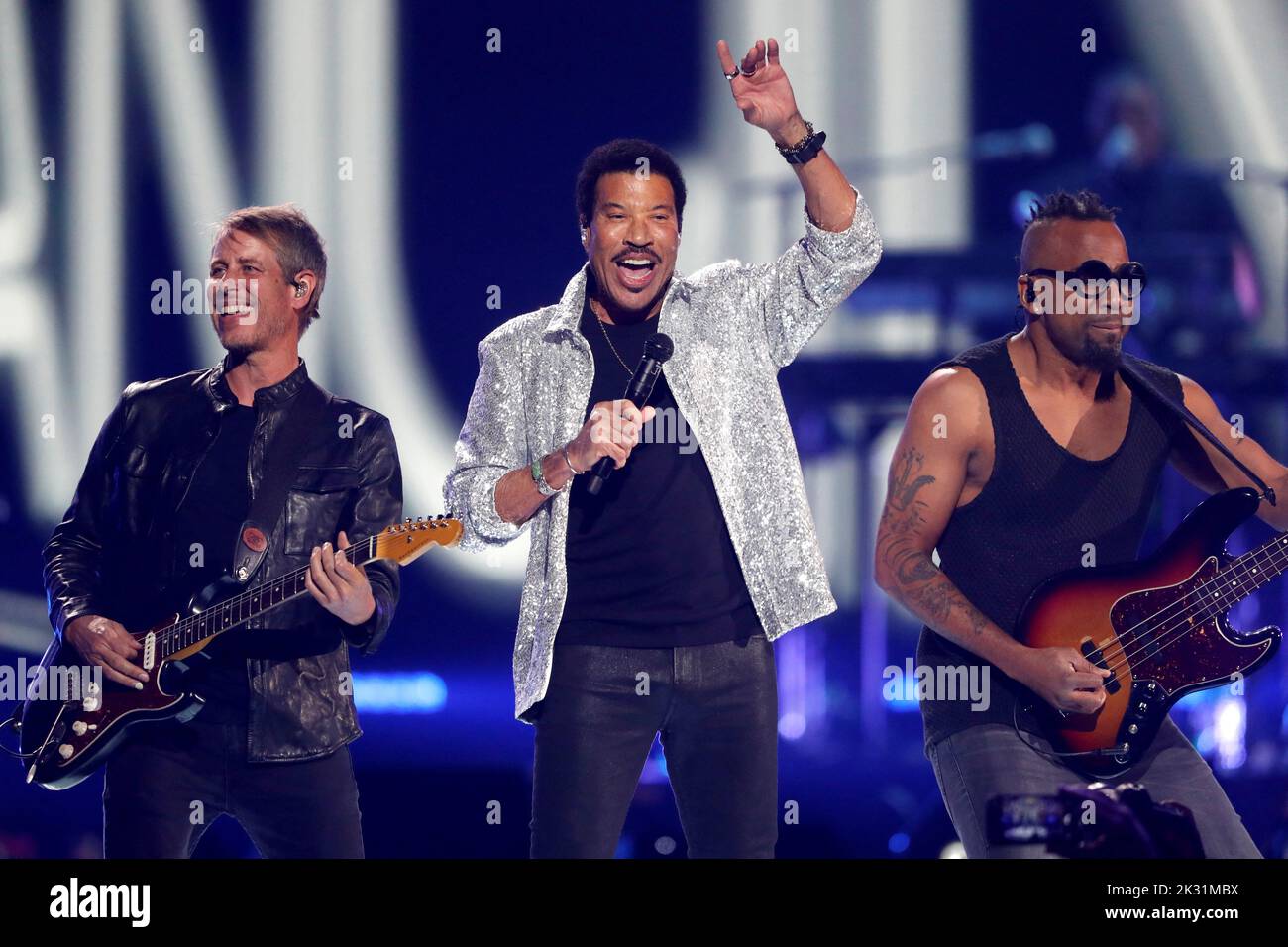 Lionel Richie performs during the first day of the iHeartRadio Music Festival 2022 at T-Mobile Arena in Las Vegas, Nevada, U.S. September 23, 2022. REUTERS/Steve Marcus Stock Photo