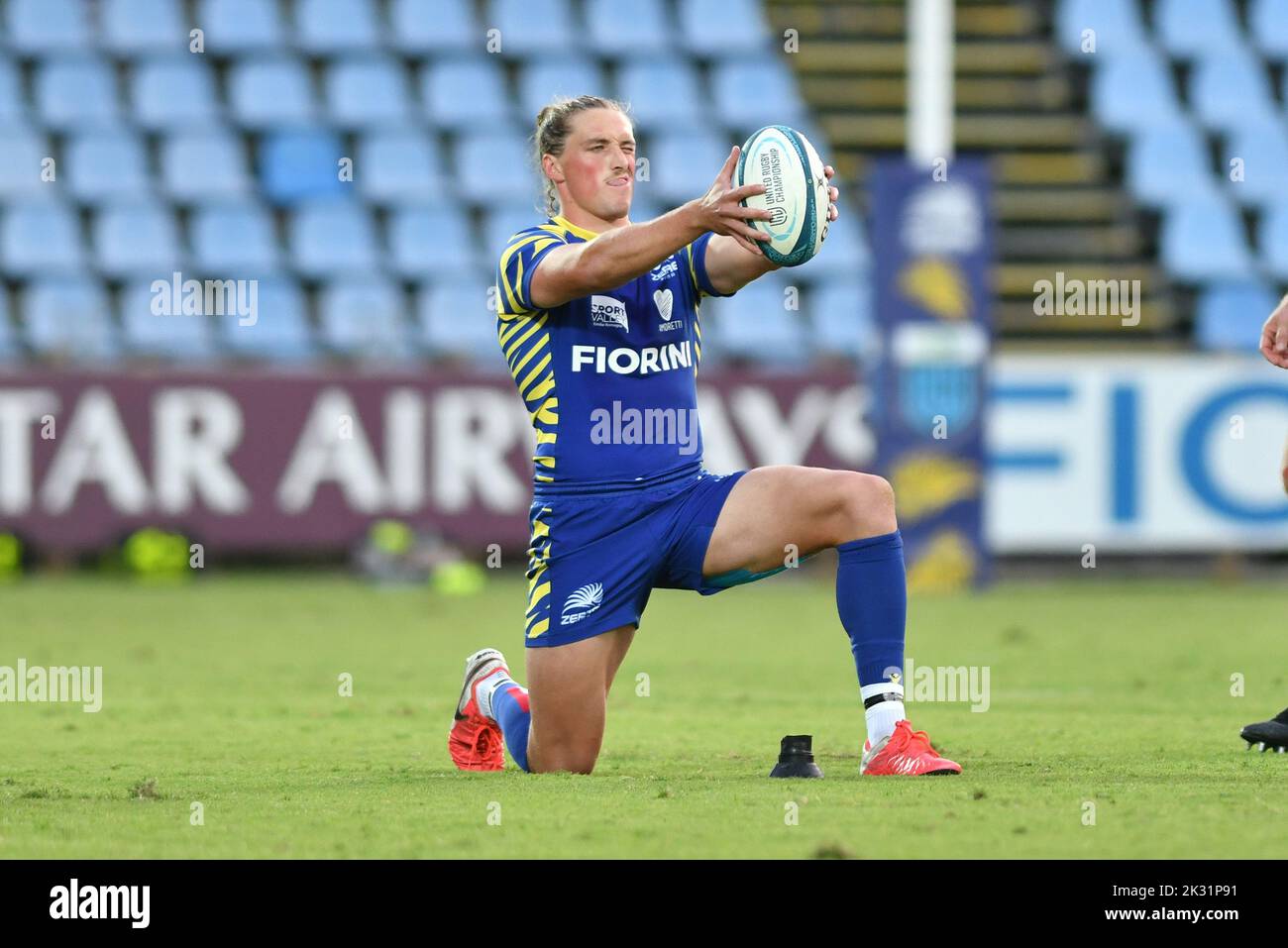 Sergio Lanfranchi stadium, Parma, Italy, September 23, 2022, tiff eden (zebre)  during  Zebre Rugby vs Sharks - United Rugby Championship match Stock Photo