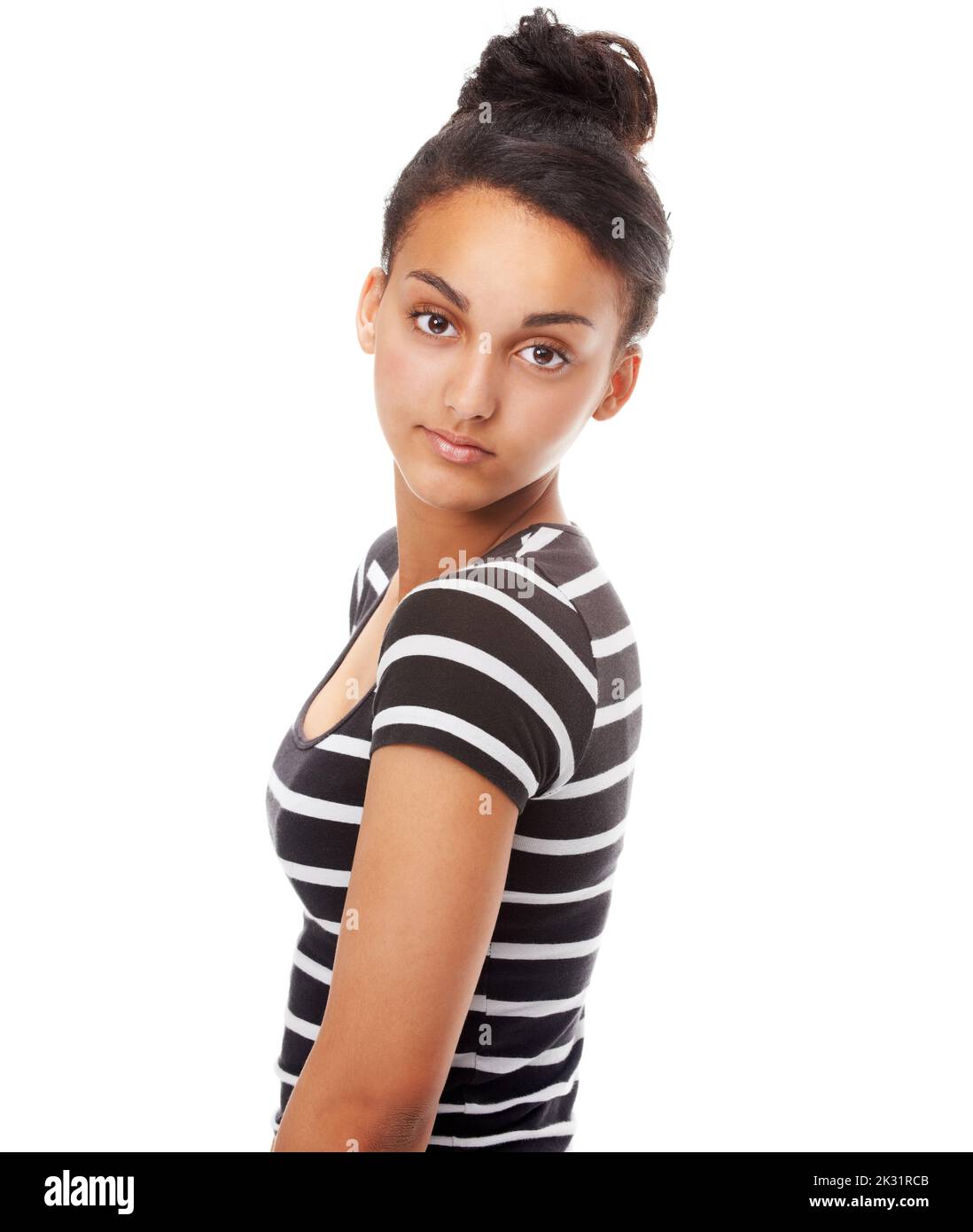 Young beauty. Studio portrait of an attractive teenage girl looking