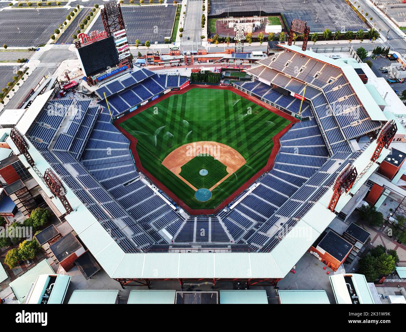 Aerial View of Empty Citizens Bank Park Philadelphia Stock Photo