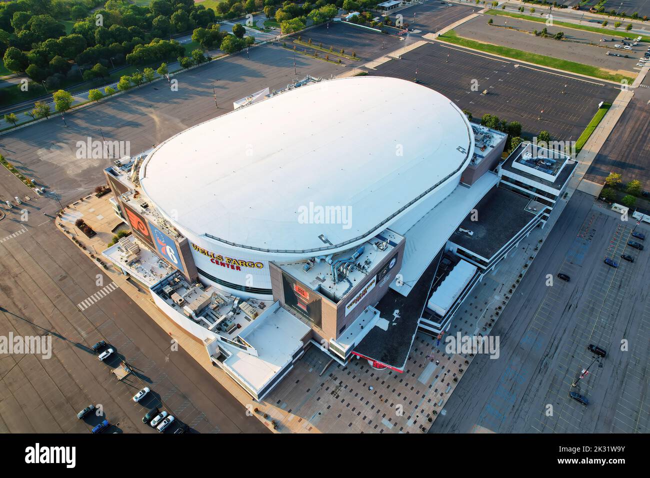 Aerial View of Wells Fargo Center Phildelphia Stock Photo