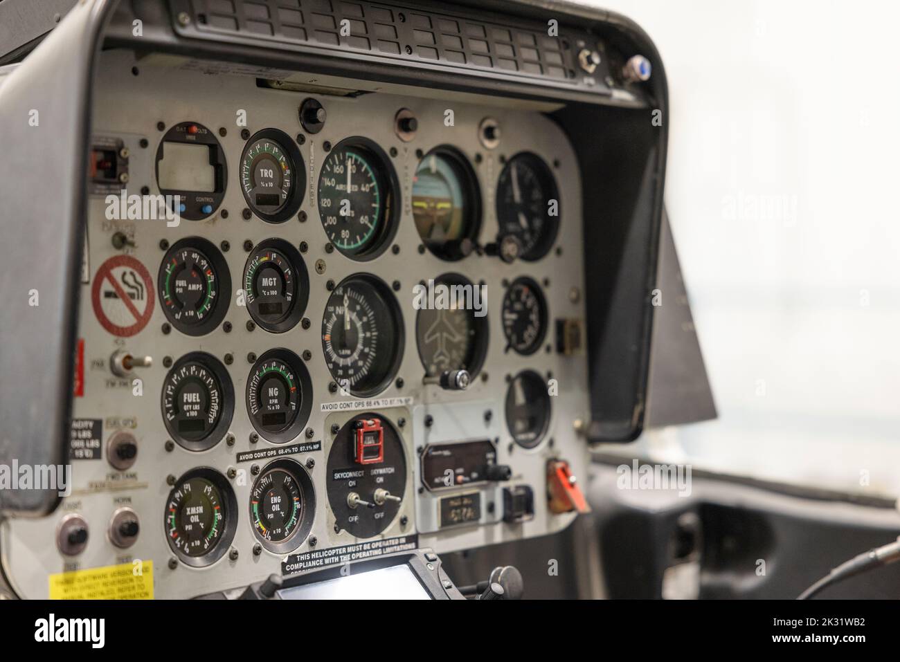 Helicopter control panel stock photo alamy