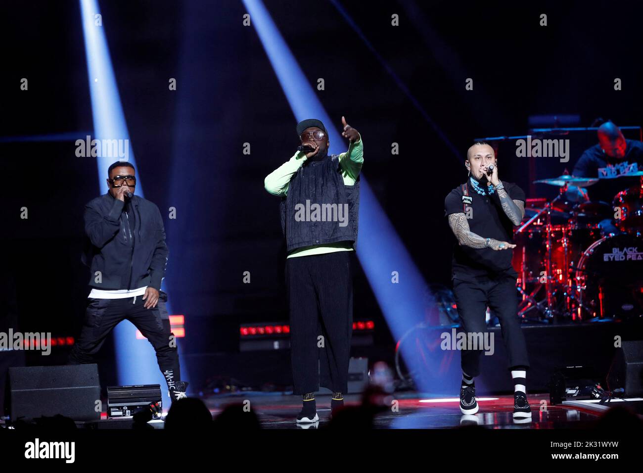 Black Eyed Peas, apl.de.ap, will.i.am, and Taboo, perform during the first day of the iHeartRadio Music Festival 2022 at T-Mobile Arena in Las Vegas, Nevada, U.S. September 23, 2022. REUTERS/Steve Marcus Stock Photo
