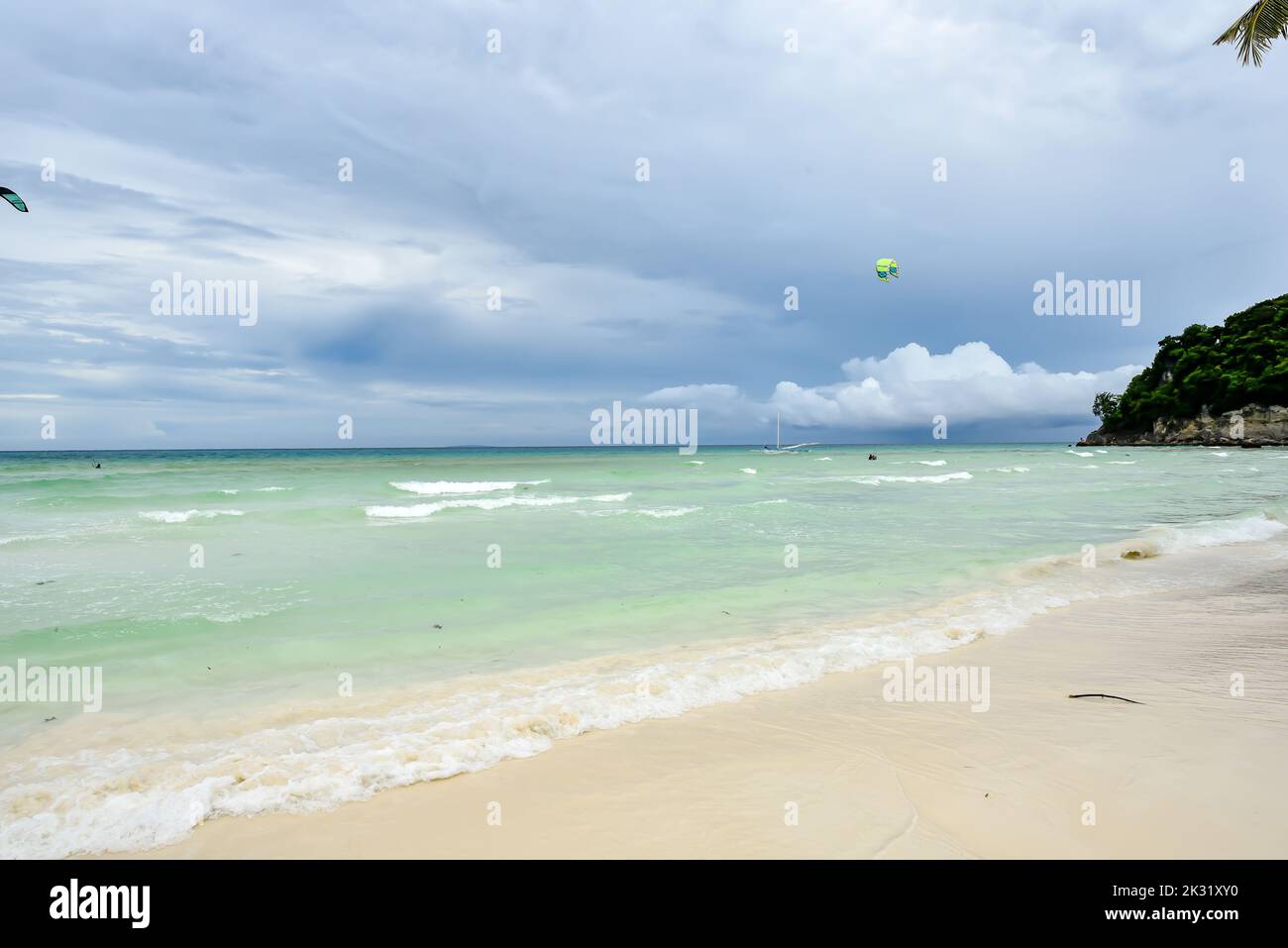 Boracay Island, Philippines, July 10, 2022, tourist spot in central Philippines, lot of visitors