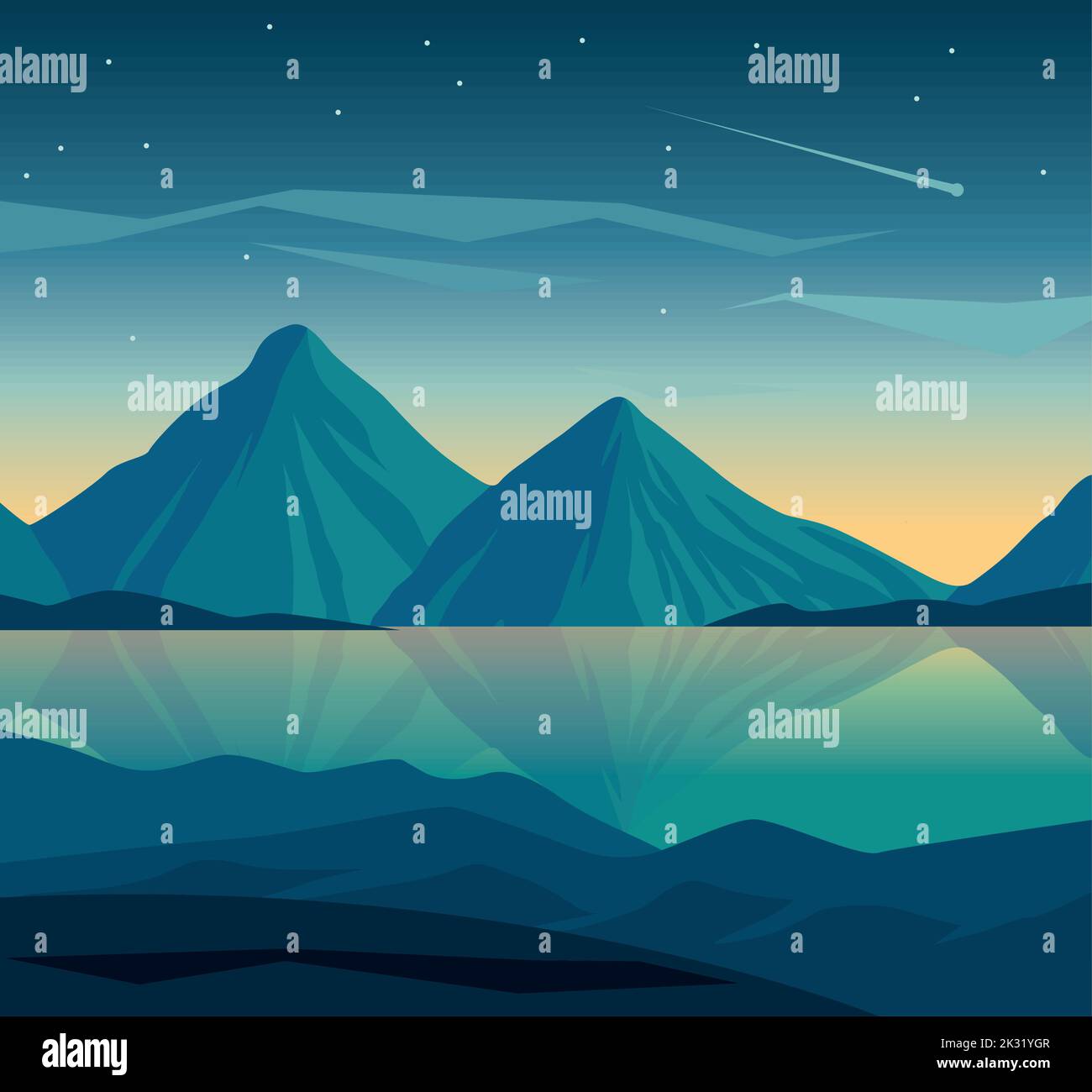 beauty landscape with mountains Stock Vector Image & Art - Alamy
