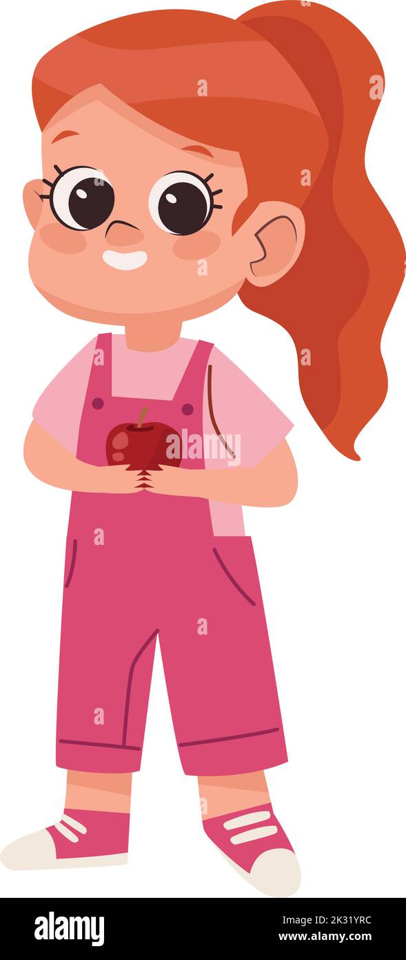 happy little girl Stock Vector Image & Art - Alamy