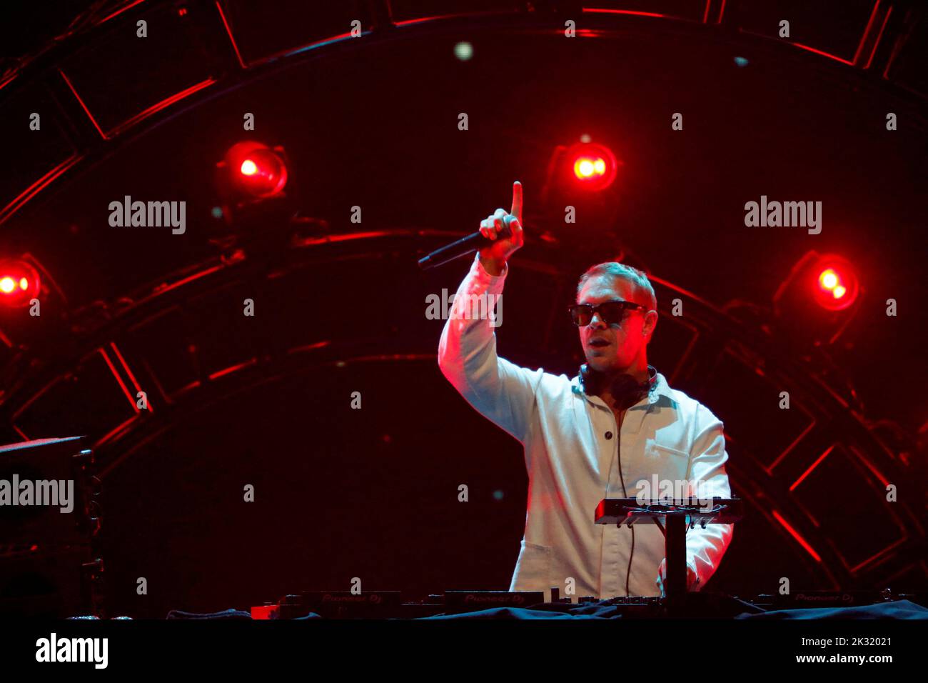 Diplo performs during the first day of the iHeartRadio Music Festival 2022 at T-Mobile Arena in Las Vegas, Nevada, U.S. September 23, 2022. REUTERS/Steve Marcus Stock Photo