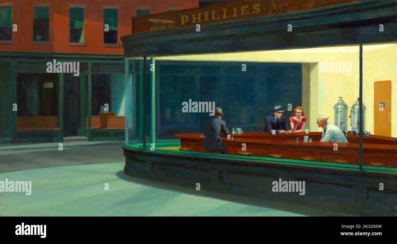 Edward Hopper: Nighthawks, 1942 Stock Photo