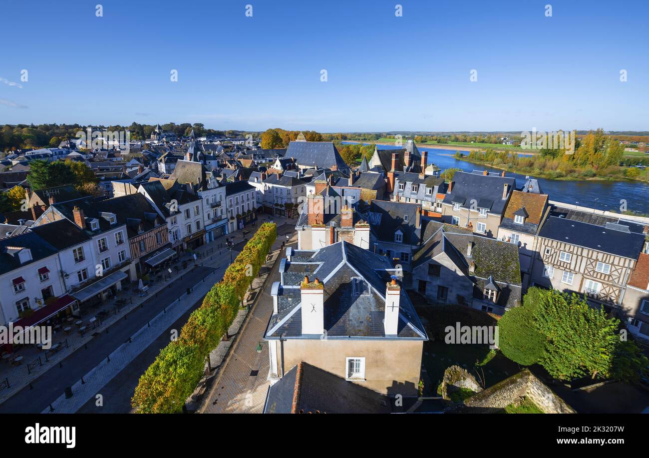 Aerial view of Amboise, France Stock Photo Alamy