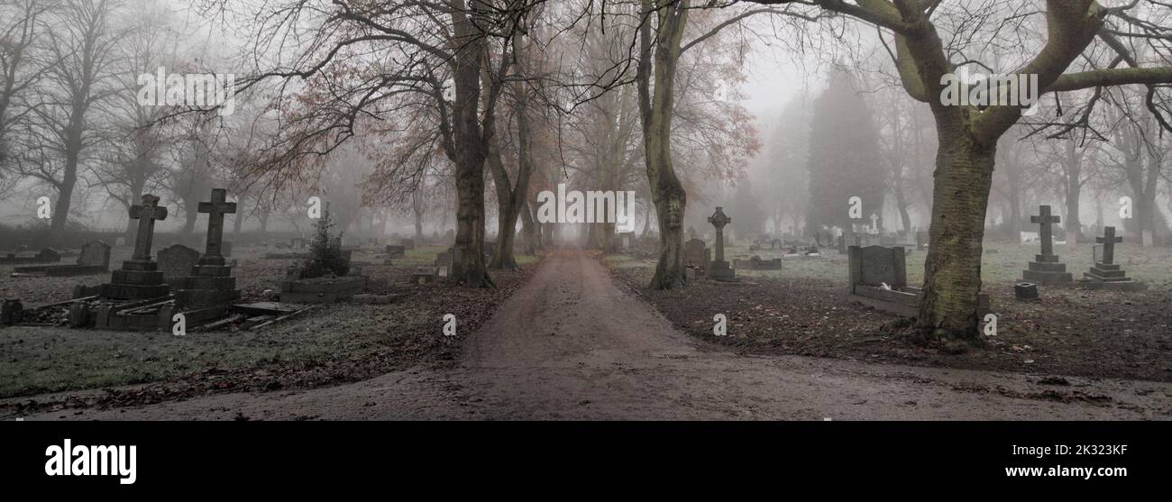 Old Graves at Staveley Cemetery, North East Derbyshire Stock Photo Alamy