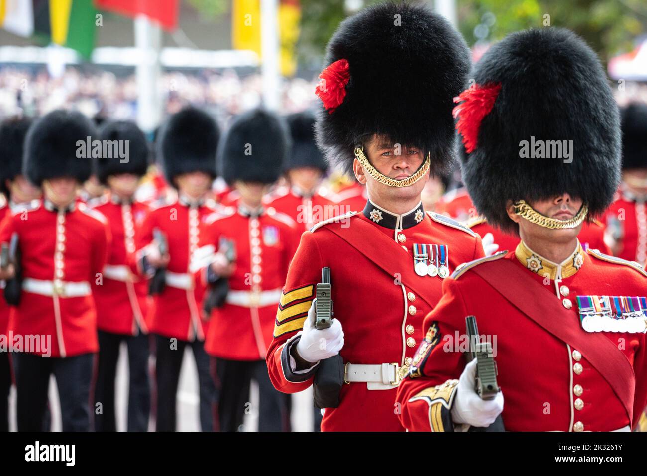 Queen Elizabeth II funeral procession in London, 22 September 2022, England, United Kingdom Stock Photo