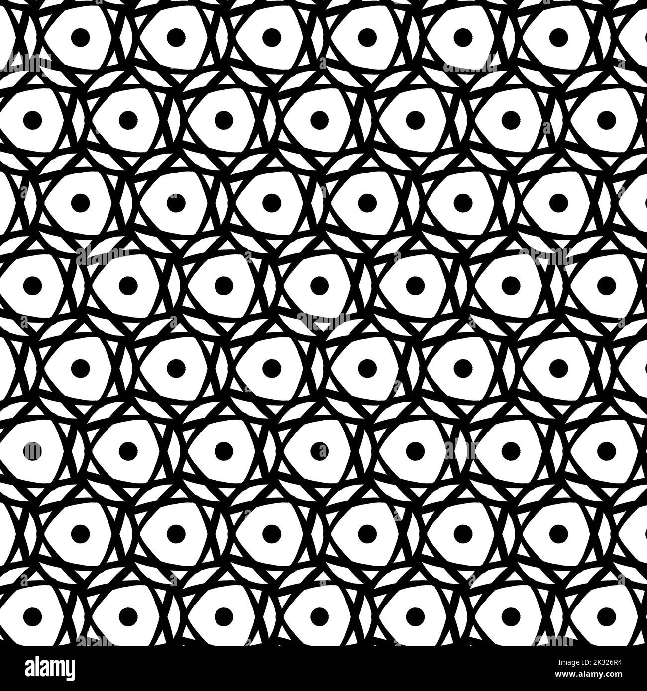 Seamless pattern graphic of pineapple's texture, black and white color. Stock Photo
