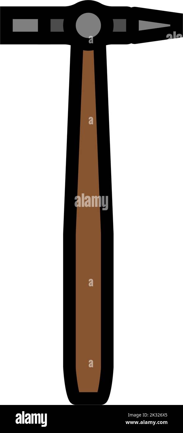 cross peen pin hammer tool color icon vector illustration Stock Vector ...