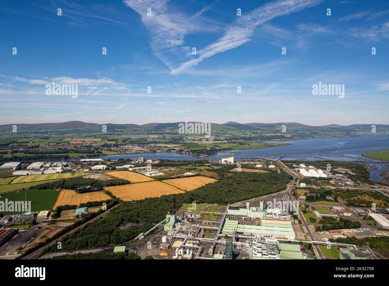 Foyle Port near Derry ,Londonderry , Northern Ireland with a view across the border Republic of Ireland. © Horst A. Friedrichs Stock Photo