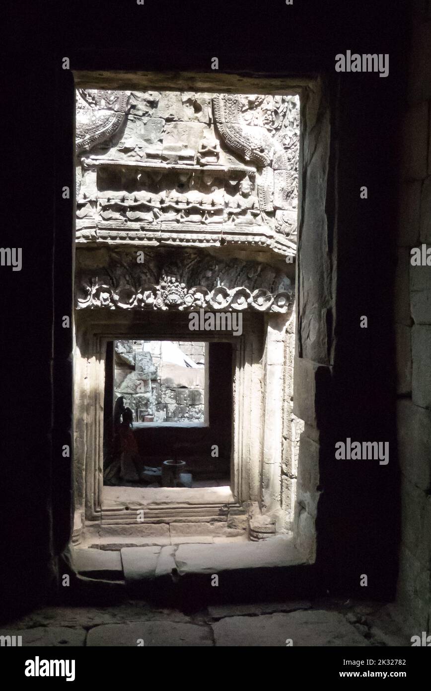 Inner sanctuary, Prasat Bayon, Angkor, Siem Reap, Cambodia Stock Photo
